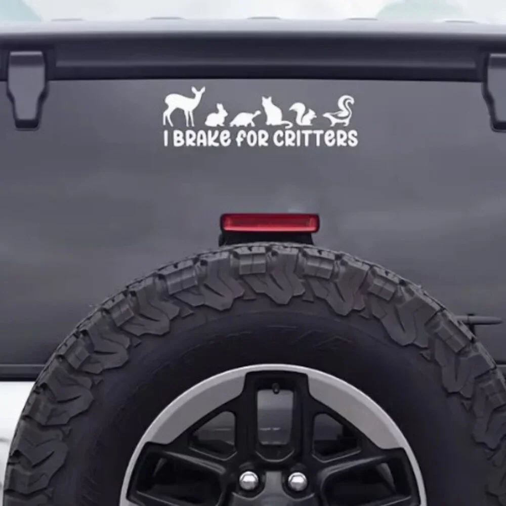 I Brake For Critters decal sticker